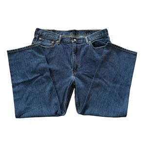 Levis 550 Jeans Mens 40x30 Relaxed Fit Blue Denim Tapered Leg Classic Pants Zip